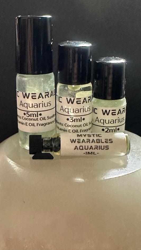 Aquarius-Zodiac Perfume Oil Fresh/Oceanic/Citrusy
