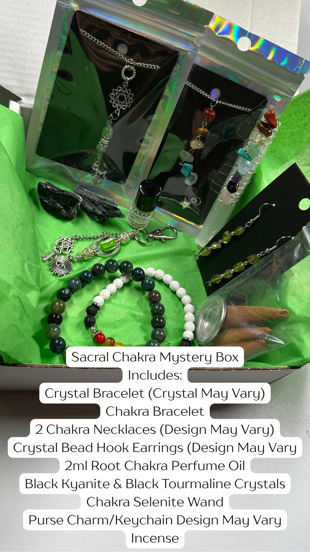 chakra jewelry
chakra blind bag
crystal jewelry mystery bag
handmade chakra gift
metaphysical mystery bag
root chakra jewelry
heart chakra jewelry
crown chakra jewelry
spiritual gift ideas
mystic jewelry