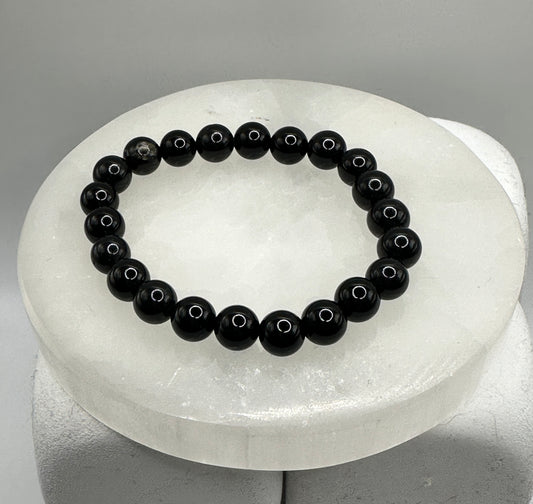 Black Tourmaline- Protection, Cleanse & Shield Beaded Bracelet (Choose Option)