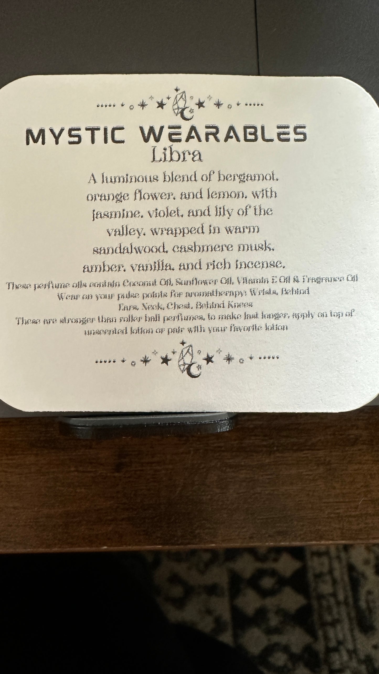 Libra-Zodiac Perfume Oil Fresh/Elegant/Floral