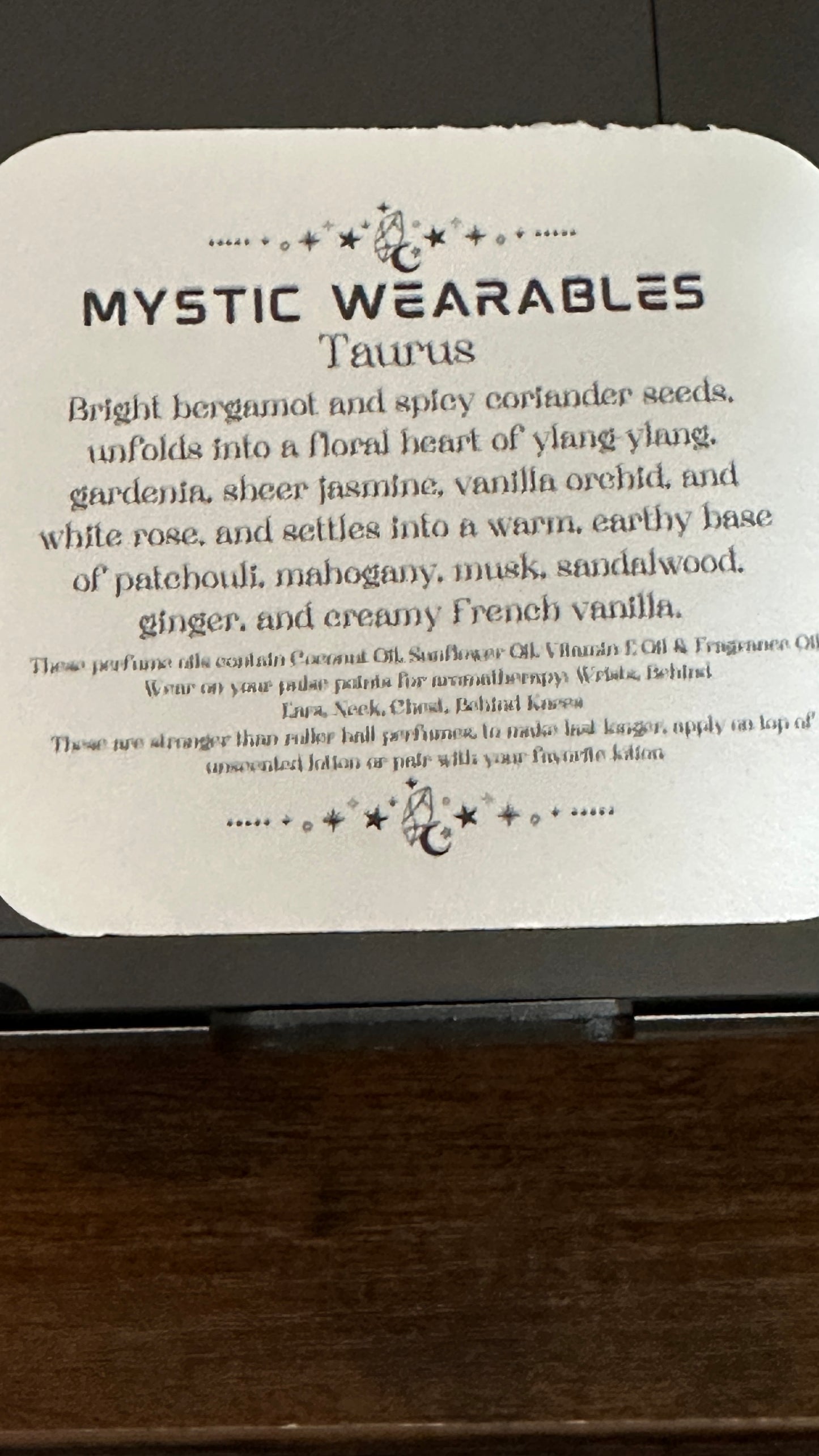 Taurus-Zodiac Perfume Oil Warm/Floral/Spicy