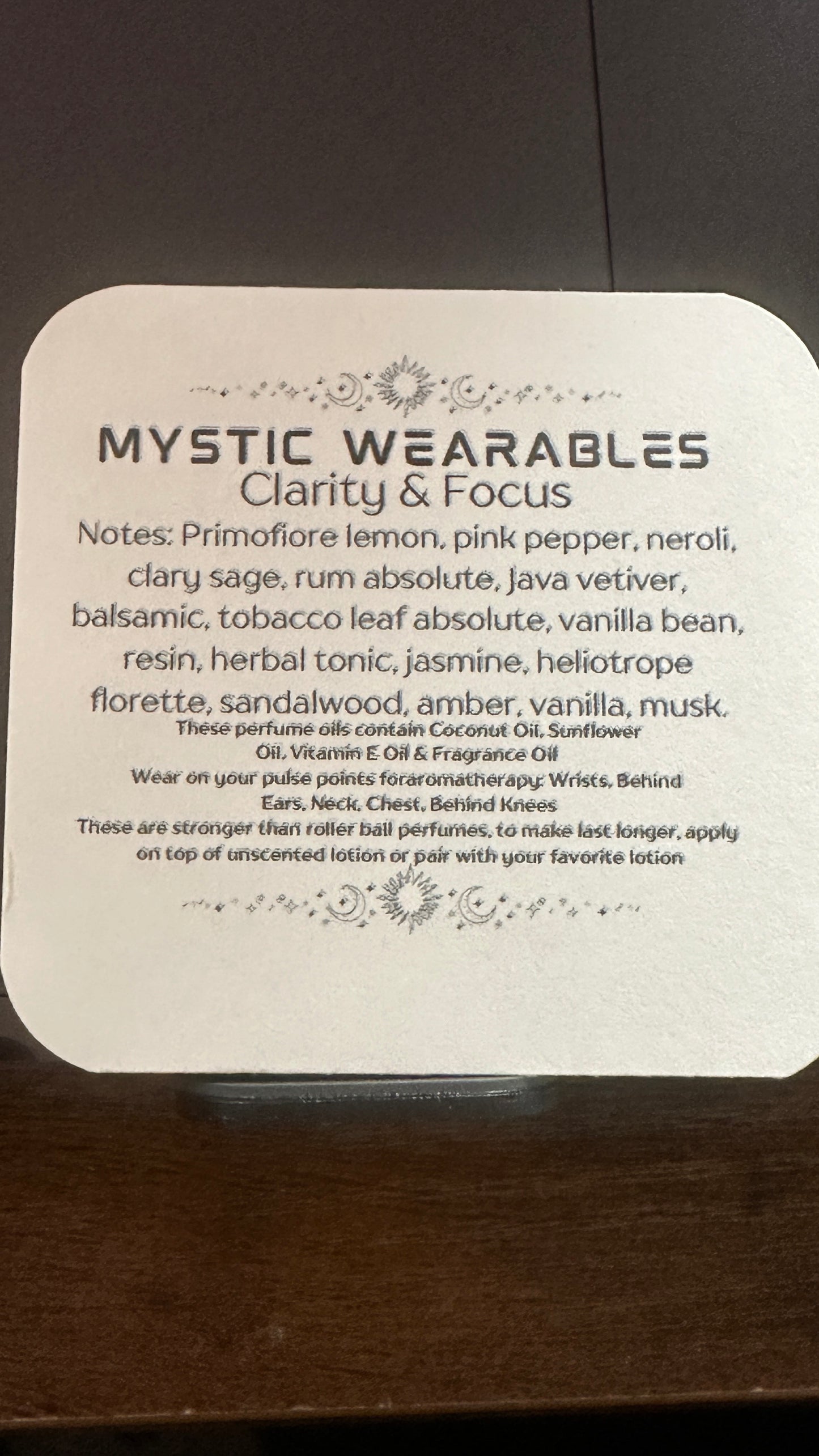 Clarity & Focus-Properties Perfume Oil Gourmand/Cozy